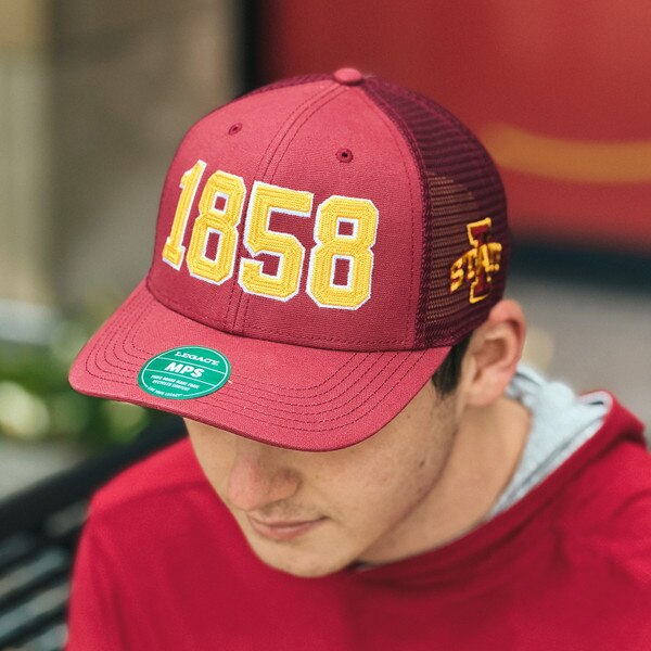 Legacy 1858 Cardinal MPS Trucker Hat front